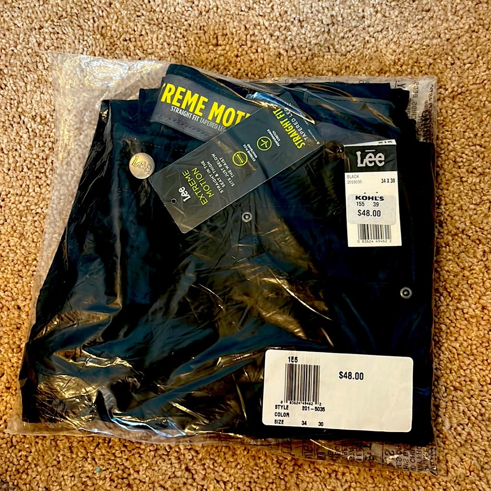 NWT Lee Black Men’s pants